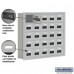 Salsbury Cell Phone Storage Locker - 5 Door High Unit (5 Inch Deep Compartments) - 25 A Doors - Aluminum - Recessed Mounted - Resettable Combination Locks   19055-25ARC
